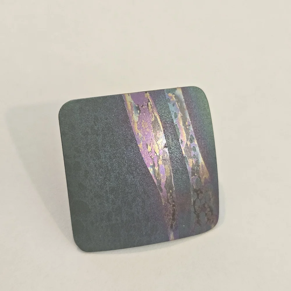 Vintage Blue Purple 80s Stud Earrings Whimsigoth Bohemian Preppy Elegant Retro - Picture 4 of 6